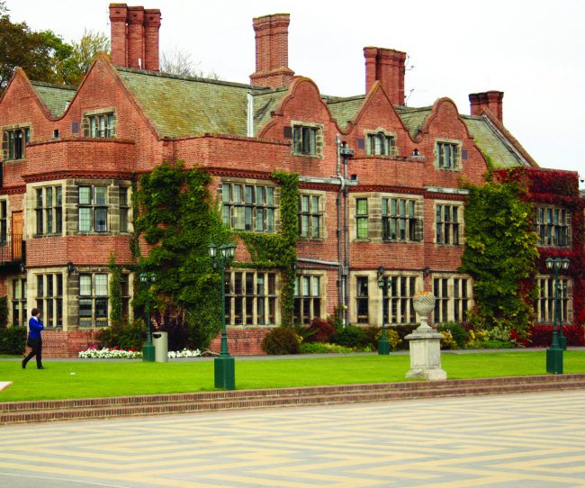 Front view of a UK private boarding school in England